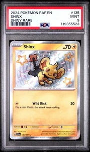 PSA 9 SHINX 135/091 - S&V PALDEAN FATES BRILLANTE RARO INGLÉS - COMO NUEVO - Imagen 1 de 2