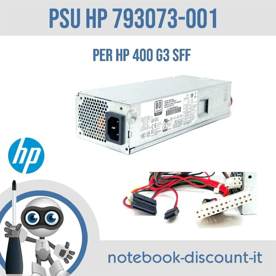 Alimentatore HP 793073-001  PSU per PC DESKTOP HP 400g3 SFF 180w  PS-4181-7 - Immagine 1 di 1