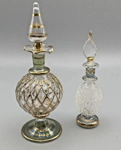 Vintage Egyptian Style Hand Blown empty Perfume Bottles - Picture 1 of 19