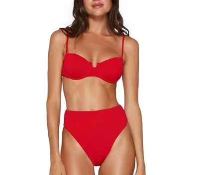 *NUEVO CON ETIQUETAS* Top de bikini Vix Paula Hermanny Milano Nissi en rojo, talla L Foto 1 de 4