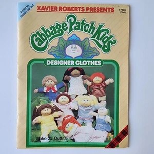 VTG CABBAGE PATCH KIDS Doll Clothing Patterns 80s Retro Sewing Designer Clothes - Picture 1 of 18