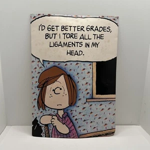 Vintage PEANUTS Poster Peppermint Patty BETTER GRADES TORE LIGAMENTS IN MY HEAD - Picture 1 of 8
