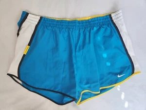 Nike Tempo Shorts Dri-Fit Livestrong Women’s Large Blue Yellow Gym Running - Picture 1 of 9