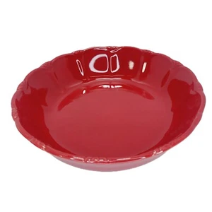 Plato Princess House Pavillion Berry Red para hornear y servir 12" #6856 - RARO - Imagen 1 de 23