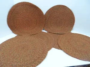 Tischsets 15" Geflochtenes Baumwollgarn Mehrfarbig Orange/Braun/Gelb/Grün - Menge 6 - Bild 1 von 7