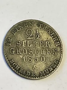 1850-a. 2½ Silbergroschen - Frederick William IV coin German States - Picture 1 of 3