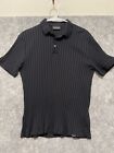 Emporio Armani Women’s Ribbed Polo Shirt Size Large Authentic QR Code