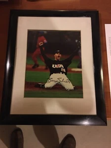 BEN SHEETS UDA Framed Matted 8x10 Photo USA Olympic Game & Auto BASEBALL - Picture 1 of 3