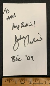 JULES RADINO (BLUE OYSTER CULT DRUMMER) HAND SIGNED AUTO 3X5" CARD W/COA - Picture 1 of 1