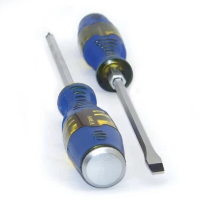 1 Pc 3/8" x 14” Long Slotted Flat Head Screwdriver ,heavy Duty Hammer Able - Image 1 of 3