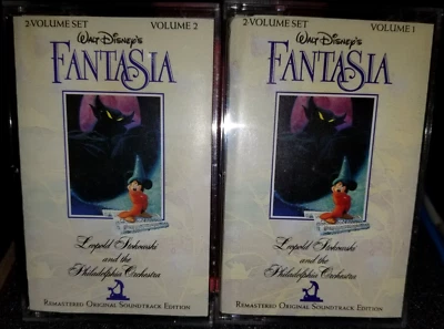 Fantasia Soundtrack 2 Cassette Tape Set 1990 Remastered Disney Little Mermaid WB - Image 1 of 4