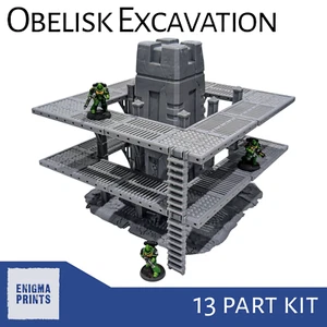 Obelisk Excavation - 3D Printed Gothic Necron Terrain for Tabletop Wargaming - Picture 1 of 9