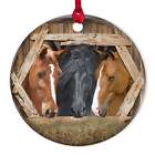 Farmhouse Christmas Ornaments, Horse Decor, Horse Christmas Ornaments, Farmhouse