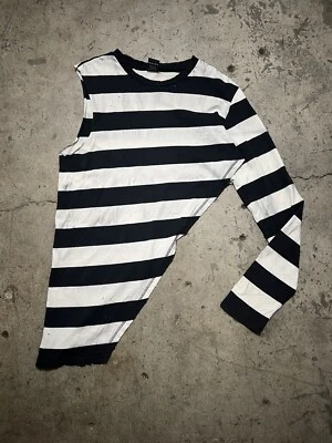 2005SS "NIGHT CRAWLER" ONE SLEEVE TEE Asymmetric Size 3 Rare Striped - Image 1 of 4