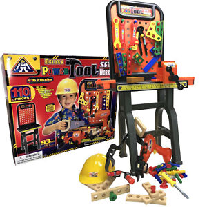 Werkbank für Kinder Werkstatt Spielzeug Werkzeugbank Kinderwerkstatt 110-teilig