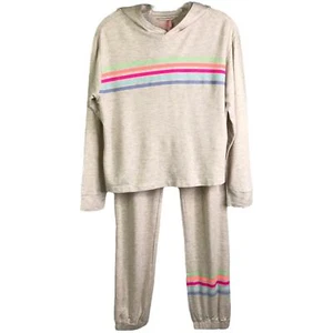 Vineyard Vines Hoodie & Jogger Set Kids L(14) Oatmeal Heather Dream Cloth Stripe - Picture 1 of 23
