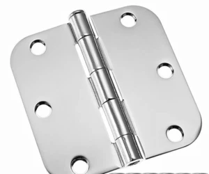 3 Stück Chrom Türscharniere 3-1/2" x 3-1/2" 5/8" Radius Schwerlast Leise Stahl - Bild 1 von 3