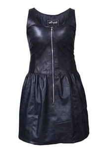 Ladies GENUINE LAMBS LEATHER SEXY BLACK DRESS - Picture 1 of 4