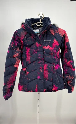 Chaqueta de esquí Columbia Lay D Down II para mujer M negra rosa plumón acolchada nueva sin etiquetas Foto 1 de 4