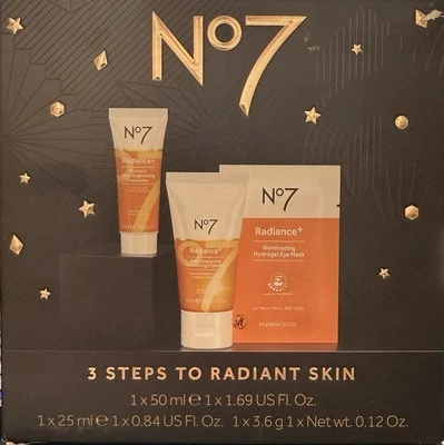 Nº7 Radiance Trio Viaje, Set de Regalo Set Cuidado de la Piel Vitamina C ENVÍO RÁPIDO Foto 1 de 4