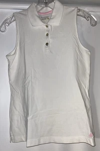 Lilly Pulitzer Luxletic XXS White 1/4 Button Polo Tank Top - Picture 1 of 5