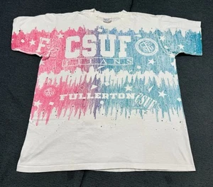 Cal State Fullerton Titans Vintage Rare Shirt XL Single Stitch USA DBL sided - Picture 1 of 10