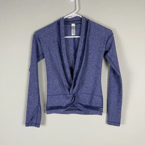 Lululemon Ivivva girls Own The Move Twist Wrap Shrug Top Long Sleeve Size 8 EUC - Picture 1 of 8