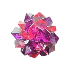 Vintage Rosa Lucite Blume Brosche Vintage Made In West Germany Retro Nachlass Schmuck  - Bild 1 von 4