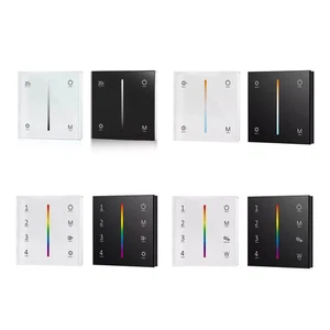 Controlador de panel táctil de pared LED DC 12-24V atenuador de un solo color CCT RGB RGBW - Imagen 1 de 17
