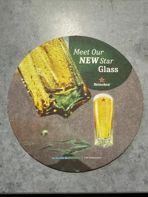 Bierdeckel Coaster Beermat Heineken - Meet our new Star Glass Ireland - Bild 1 von 2