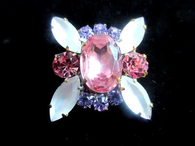 Magnificent Czech Vintage Style Glass Rhinestone Button     Multicolors  Buy Now - Image 1 of 3