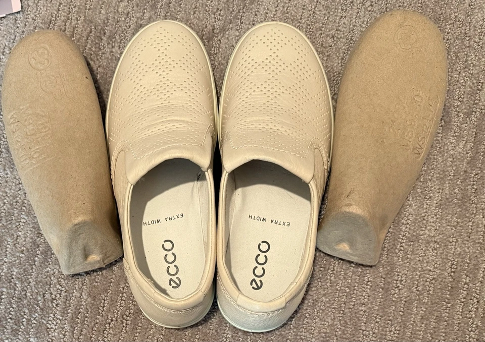 Zapato sin cordones Ecco para mujer suave 7 beige EE. UU. 5 UK 4 cuero perfecto informal mocasín plano Foto 1 de 2