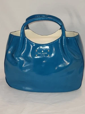 KATE SPADE Patent Treesh Handbag Lazuli / Blue - Image 1 of 4