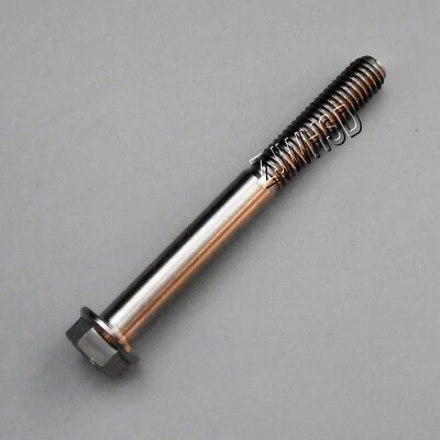 Tornillo de titanio M6 x 55 Ti hexagonal cabeza hexagonal brida/grado aeroespacial bicicleta Foto 1 de 2