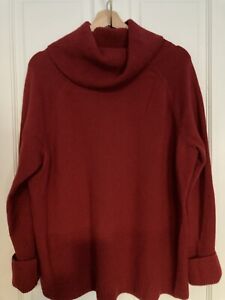 Athleta Red Alpine Turtleneck Sweater -Merino/Cashmere  Gently used Size Large