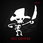 Skeleton Pirate Vinyl Decal Sticker | Sword Eye Patch Window Laptop Mobile 618