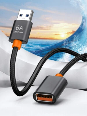 USB 3.0 Extension Extender Cable Cord USB A Male to Female HIGH SPEED Braided Ḵ - Image 1 of 4