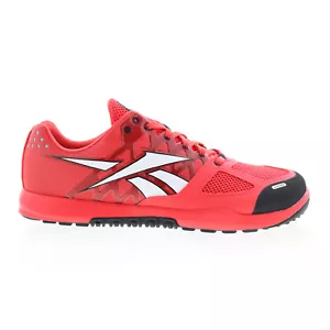 Reebok Nano 2.0 Mens Red Canvas Lace Up Athletic Cross Training Shoes - Picture 1 of 8