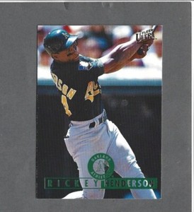 Rickey Henderson HOF Oakland A's 1995 Fleer Ultra #318