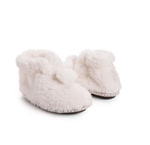 Muk Luks ciabatte stivaletti donna taglia XL 11-12 avorio pelliccia sintetica nuove con etichette - Foto 1 di 7
