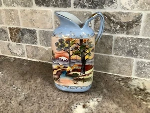VINTAGE UCAGCO Creamer Pitcher Vase Cross Stitch Pattern Ceramics Japan RARE - Picture 1 of 17