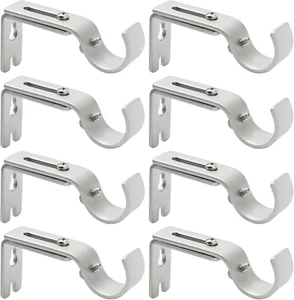 8 Pcs Heavy Duty Adjustable Curtain Rod Brackets, 3/4 to 1 Inch Diameter Holders - Picture 1 of 9