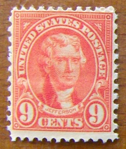 Sello de Estados Unidos 9¢ SC #561 JEFFERSON MNH 1923. - Imagen 1 de 1