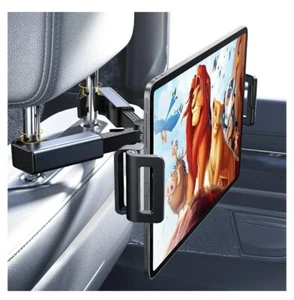 Car Seat Headrest Mount 360° Tablet iPad Holder 4.7"-12.9" Universal Kids Adults - Picture 1 of 3