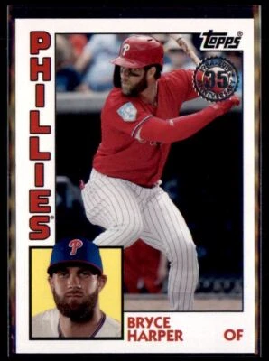 2019 Topps Update 1984 Baseball Bryce Harper Philadelphia Phillies #84-38 - Image 1 of 2
