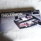 Vtg TRIGAMMON Game 1983 80s Vtg Leather Game Vtg BACKGAMMON Game 3 Player w Box