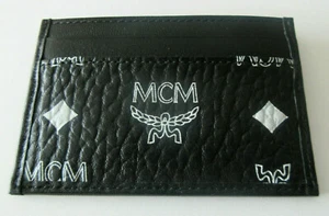 MCM Card Case Wallet Black Visetos in box NEW MXA9SWA08BV001 - Picture 1 of 6
