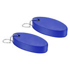 2pcs Floating Keychain Oval Key Chain Buoyant Keyrings for Boating, Blue