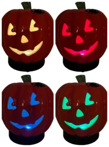 Hallmark Halloween Jack-O-Lantern 5" Multi Color Flashing Lights Original Box - Picture 1 of 12