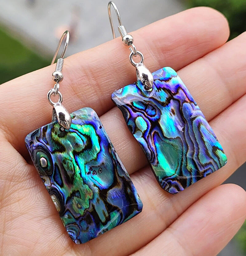 Natural Orgonite Ear Pendants Earrings Life Energy Talisman  - image 1 of 1
